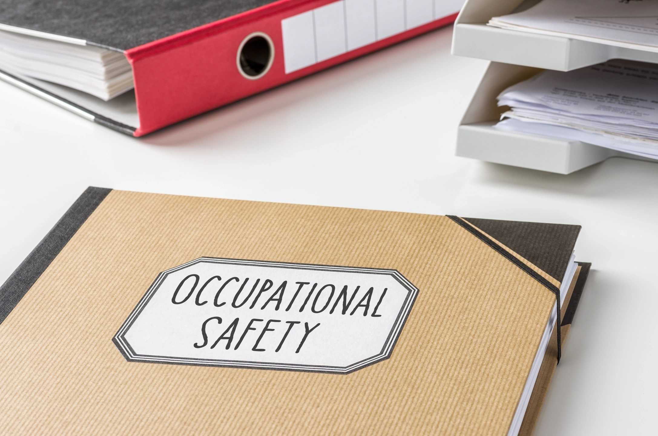 Occupational safety folder with office binders